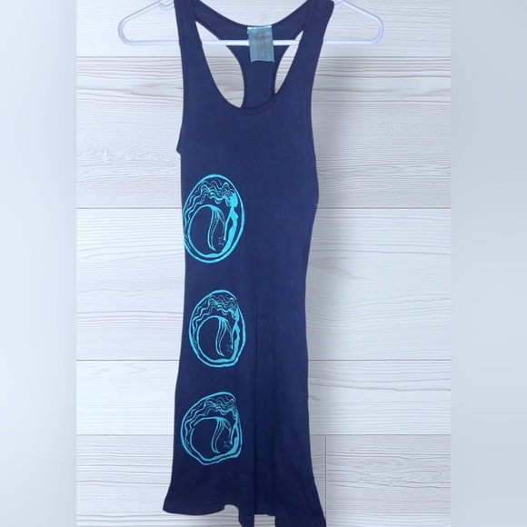 WINGS HAWAII Handmade Hawaiian Womens Tropical Mermaid Mini Dress - Picture 2 of 8